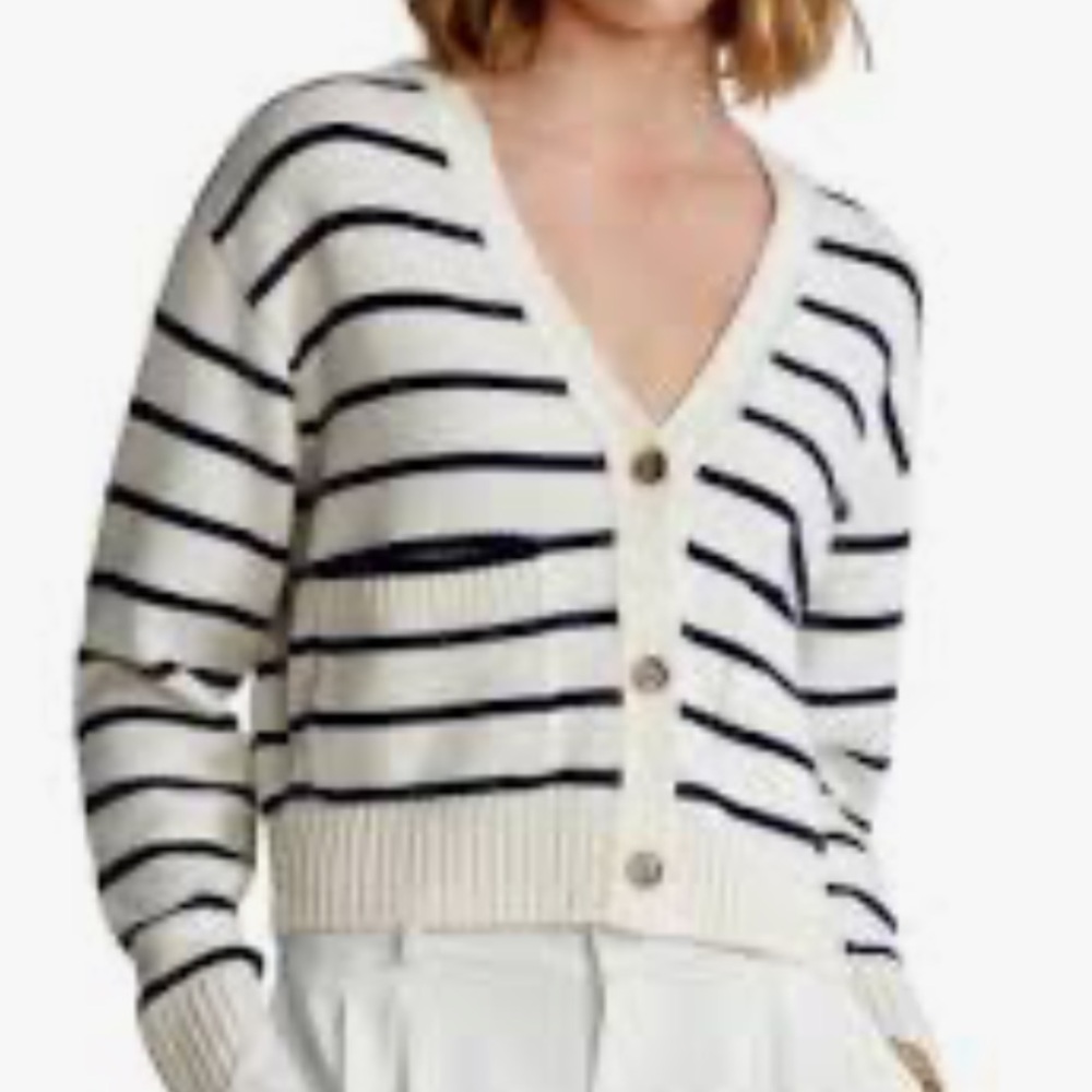 Ralph Lauren Striped Wool Cardigan